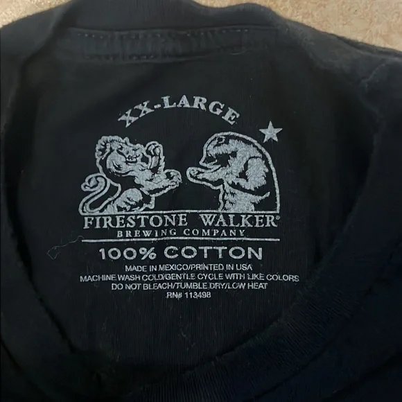 Firestone Walker Brewing California‎ Coastal Map Black Tshirt, Sz 2XL - Picture 7 of 7